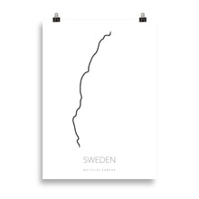 Ladda upp bild till gallerivisning, Sverige Poster - Sweden West - Minimalistisk Sverigekarta
