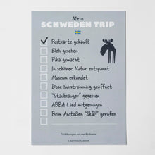 Load image into Gallery viewer, Schweden Trip, &quot;Sweden Trip&quot; postcard in German
