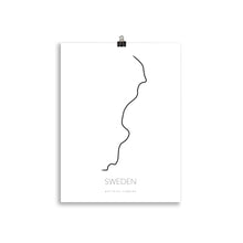 Ladda upp bild till gallerivisning, Sverige Poster - Sweden East - Minimalistisk Sverigekarta
