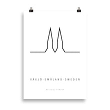 Laden Sie das Bild in den Galerie-Viewer, Dom zu Växjö - Växjö domkyrka - Minimalistisches Design Poster
