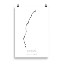 Load image into Gallery viewer, Map of Sweden - Sweden West - Minimalist Design Poster
