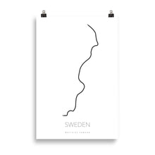 Load image into Gallery viewer, Map of Sweden - Sweden East - Minimalist Design Poster
